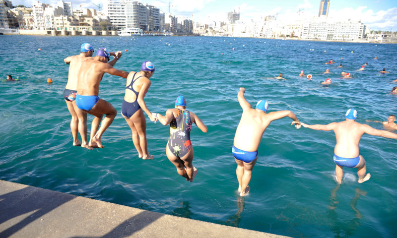 december, christmas charity swim, malta community chest fund